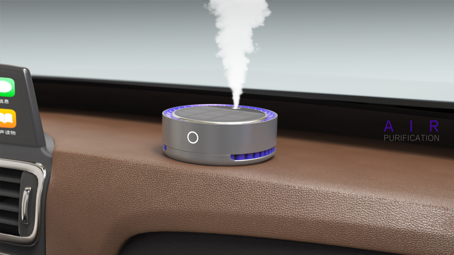 vehicle，Humidifier，solar energy，purify，