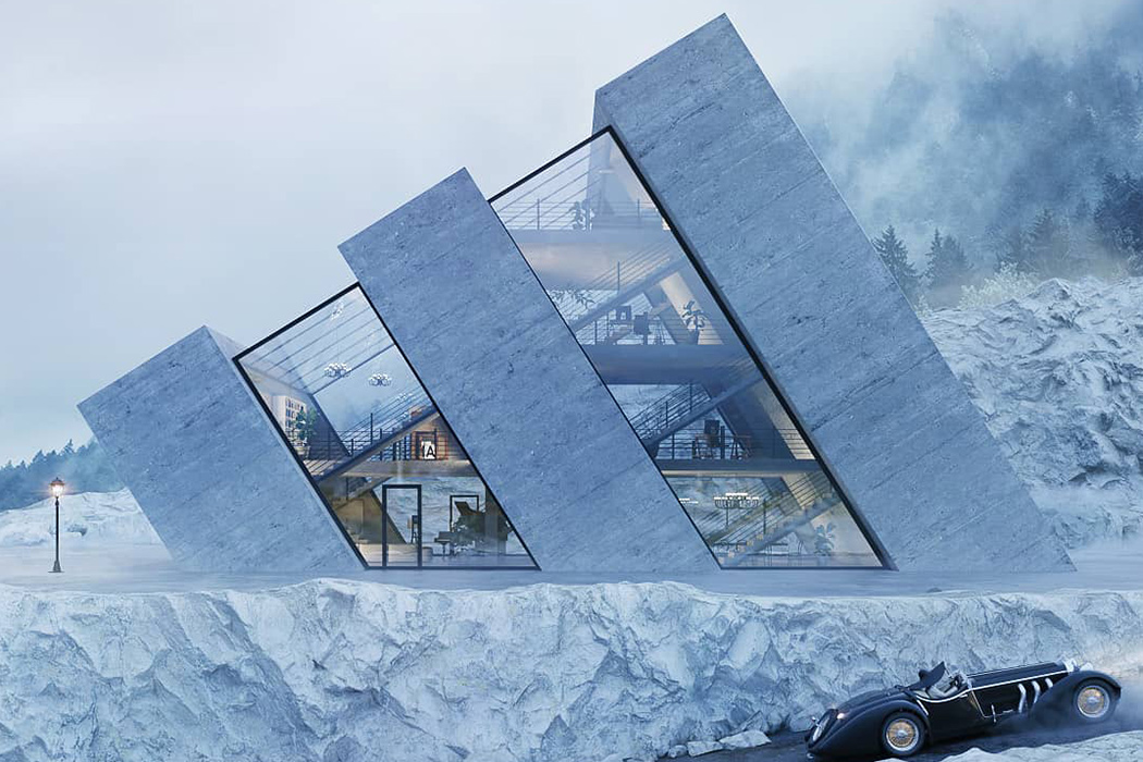 Architectural design，Sign building，Brand design，conceptual design，