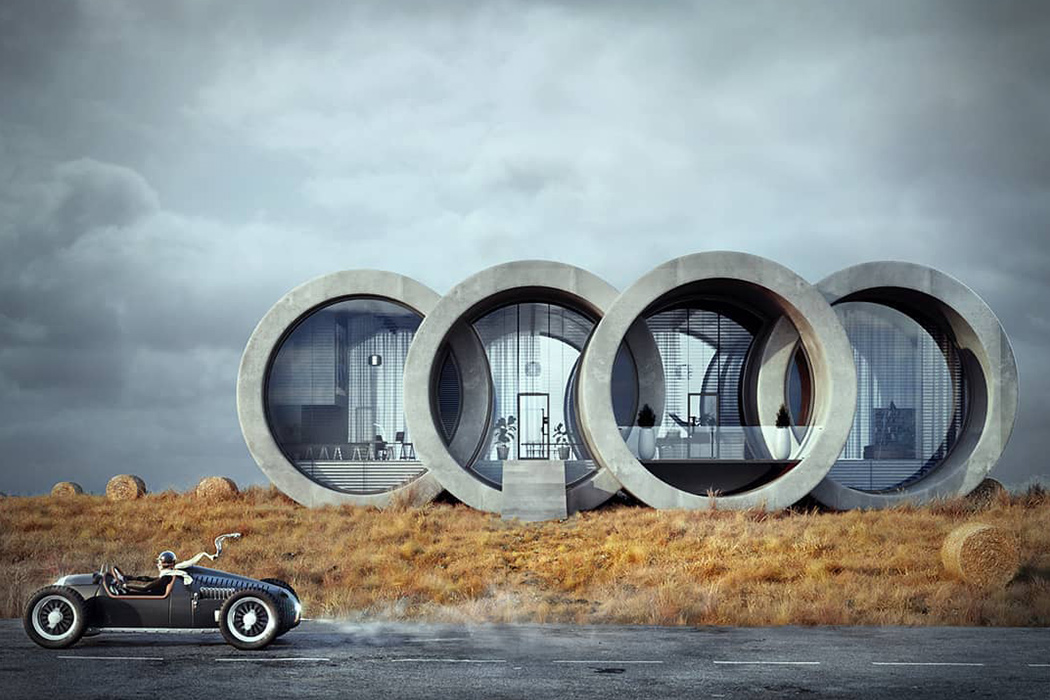 Architectural design，Sign building，Brand design，conceptual design，