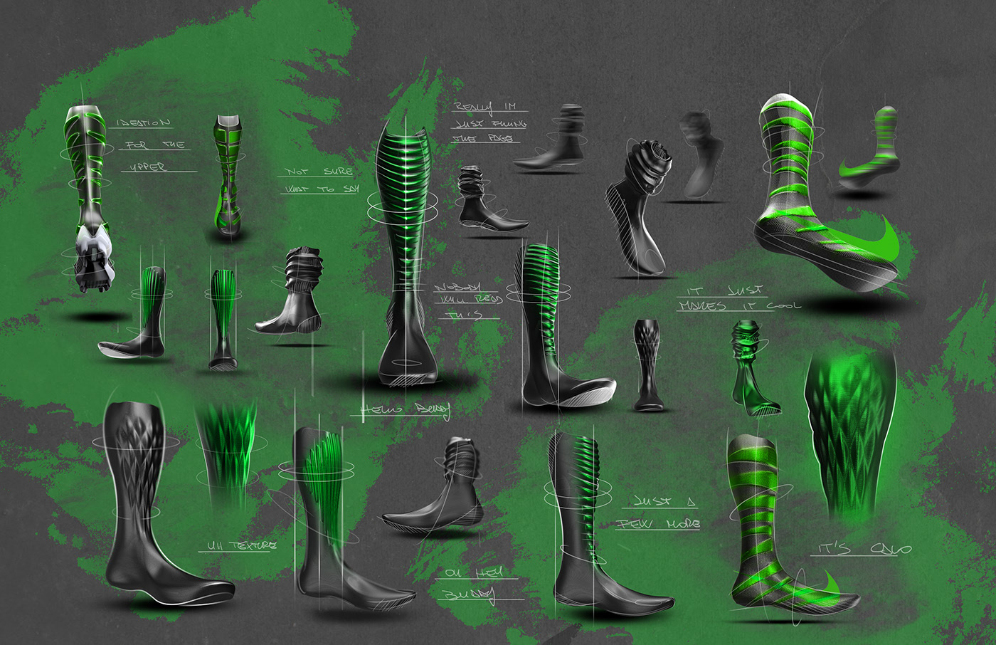 Soccer shoes，sneakers，Nike，conceptual design，
