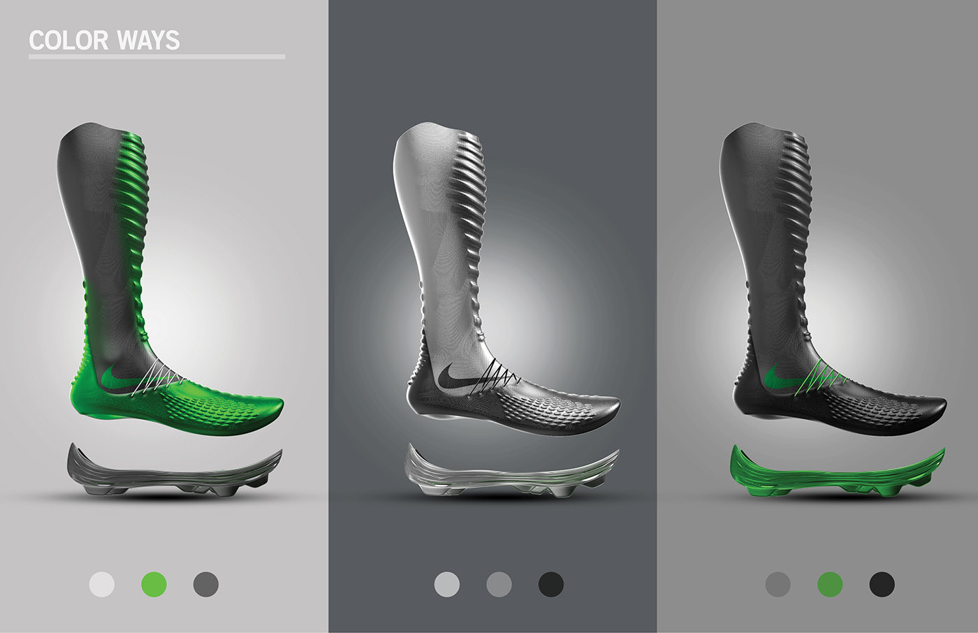 Soccer shoes，sneakers，Nike，conceptual design，