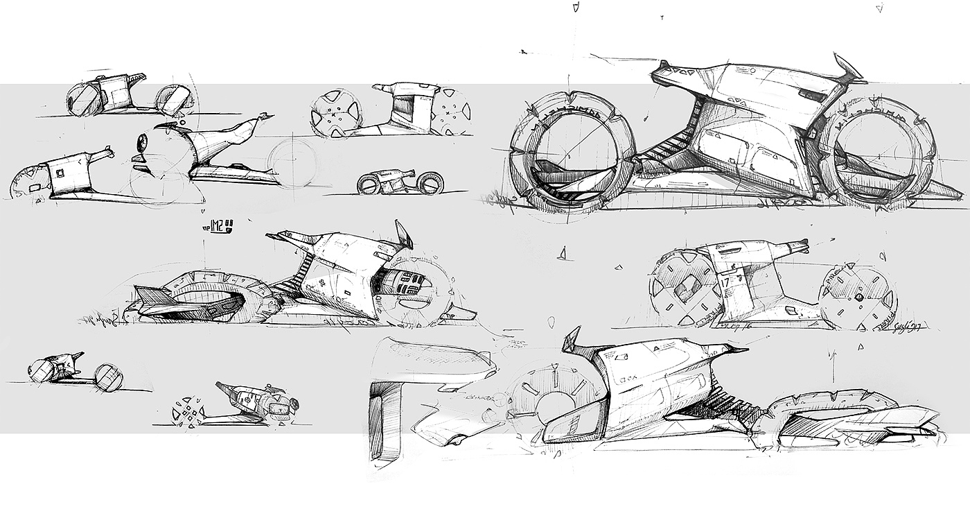 conceptual design，Motorcycle design，science and technology，design sketch，Cool look，