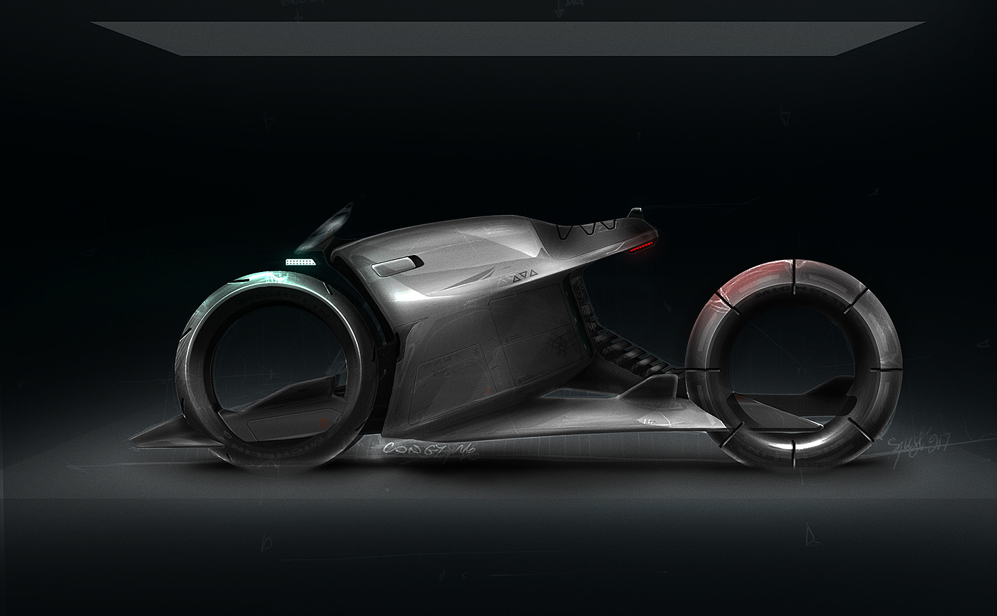 conceptual design，Motorcycle design，science and technology，design sketch，Cool look，