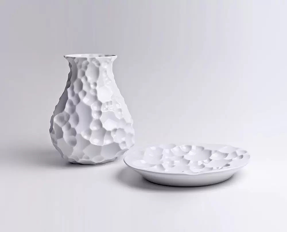 Luiz Pellanda，工艺品，白色，陶瓷，