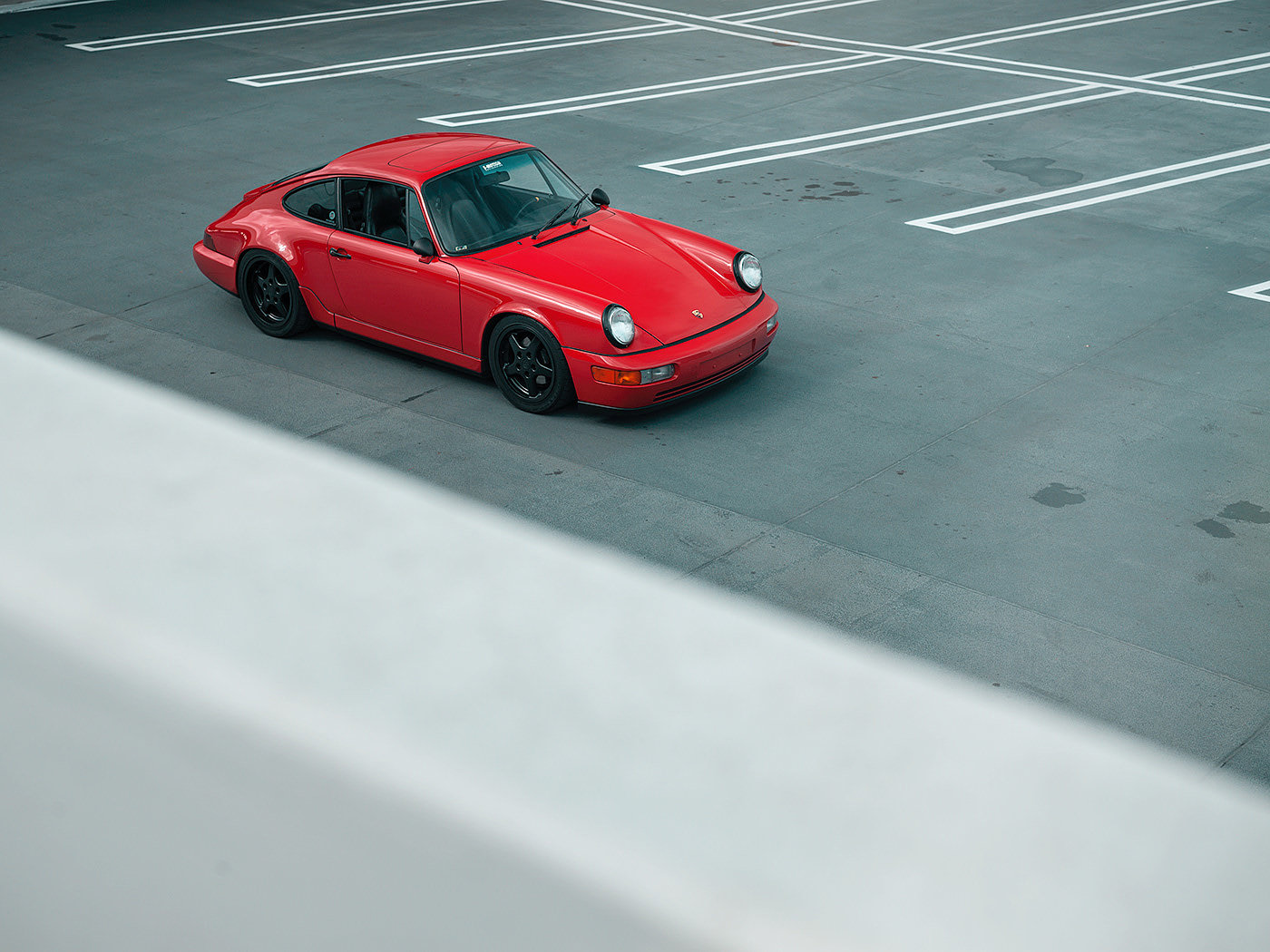 交通工具，汽车，跑车，保时捷，Porsche 964，红色，