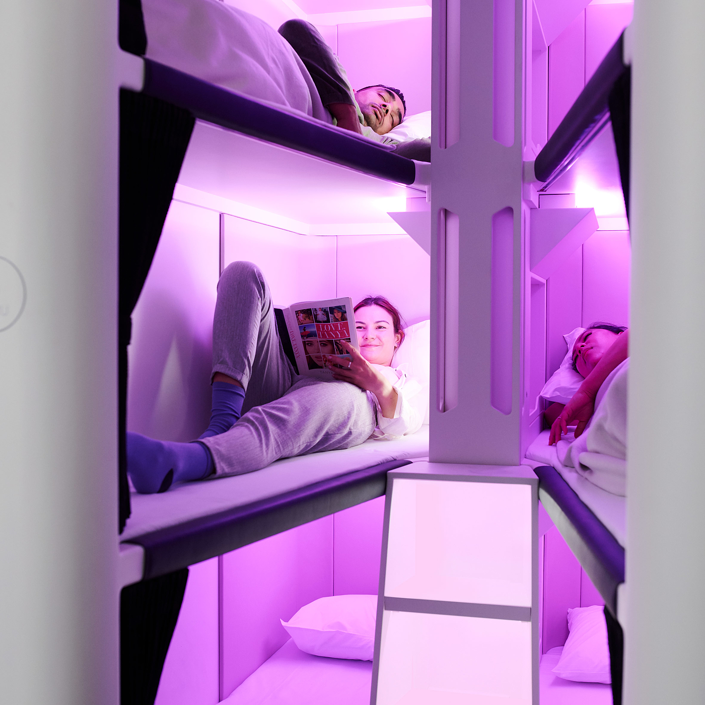 vehicle，aircraft，passenger，double-deck bed，Sleeping cabin，Air New Zealand，