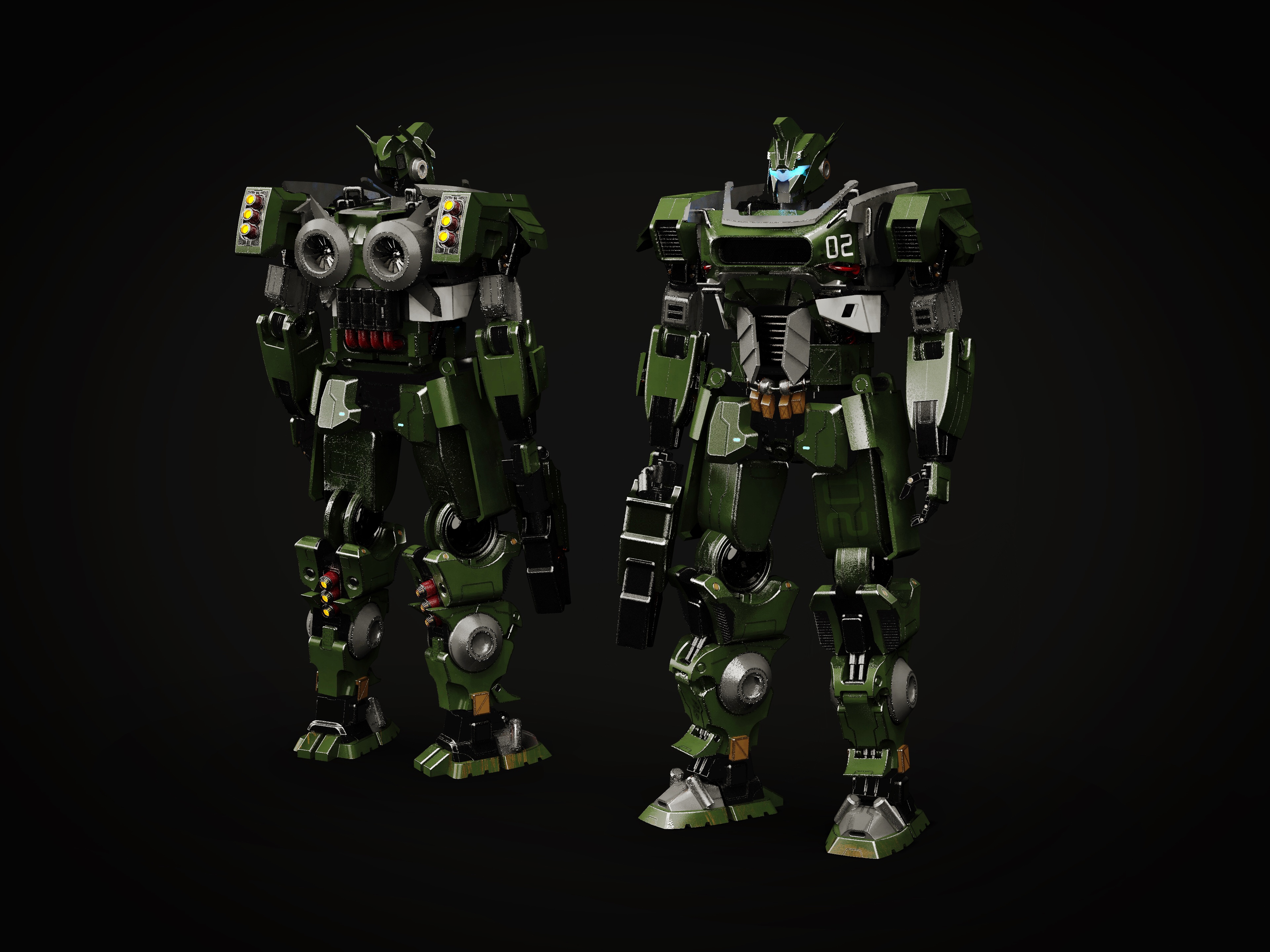 Mecha，Render，