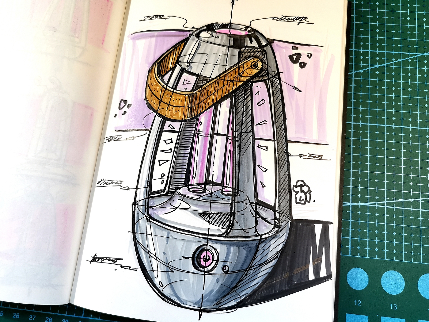 Teng Yilin，Hand drawn industrial product design，Postgraduate entrance examination for industrial product design，Pursue dream Jiangnan Design Postgraduate Entrance Examination，Designer's hand-painted book，