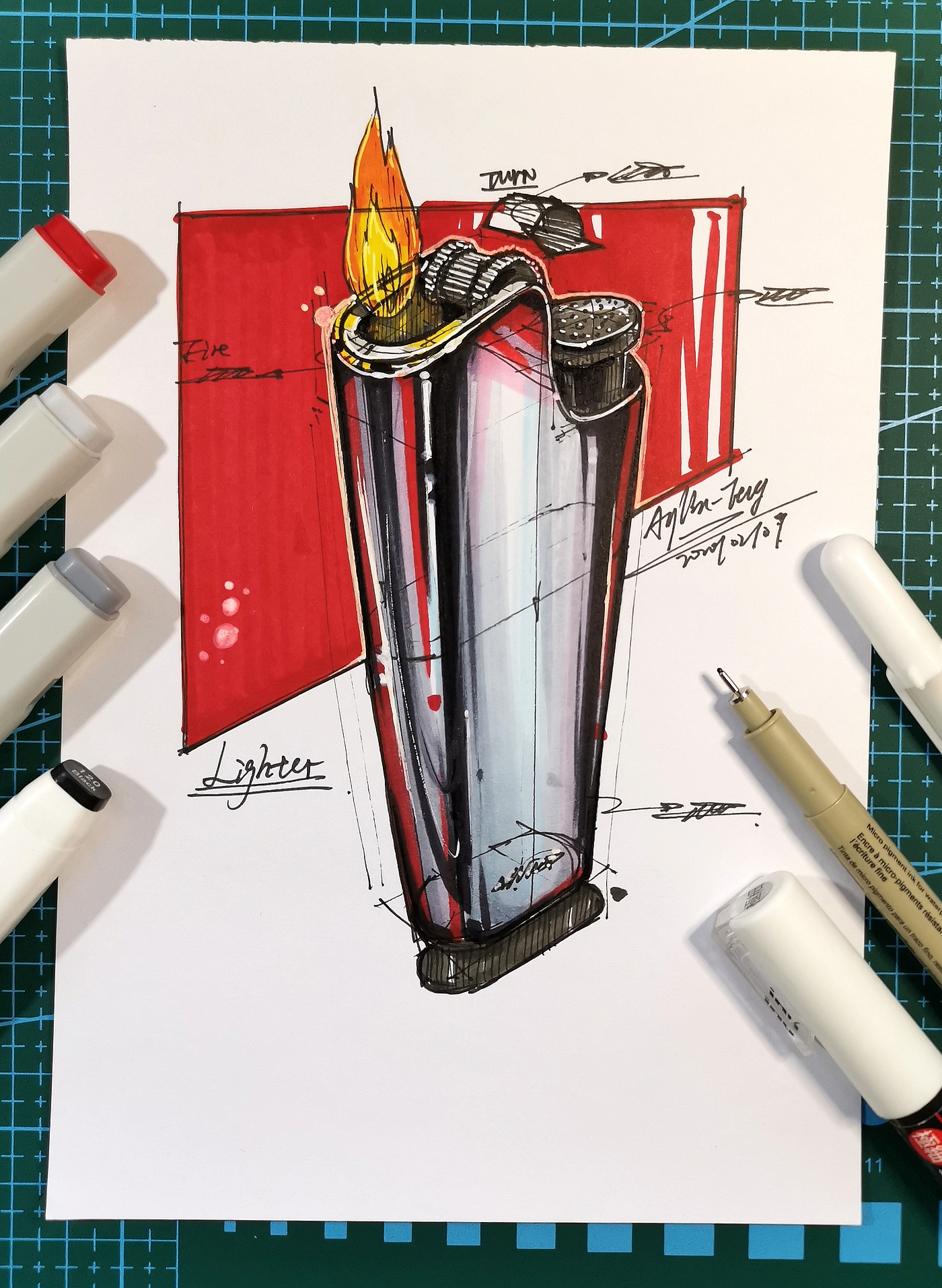 Teng Yilin，Hand drawn industrial product design，Postgraduate entrance examination for industrial product design，Pursue dream Jiangnan Design Postgraduate Entrance Examination，Designer's hand-painted book，