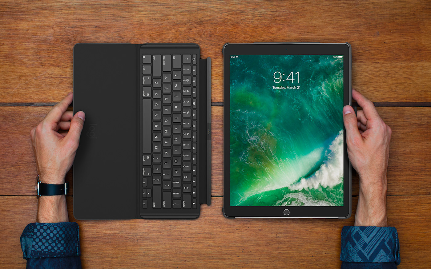 Product rendering，keyboard，Bracket，iPad Pro，