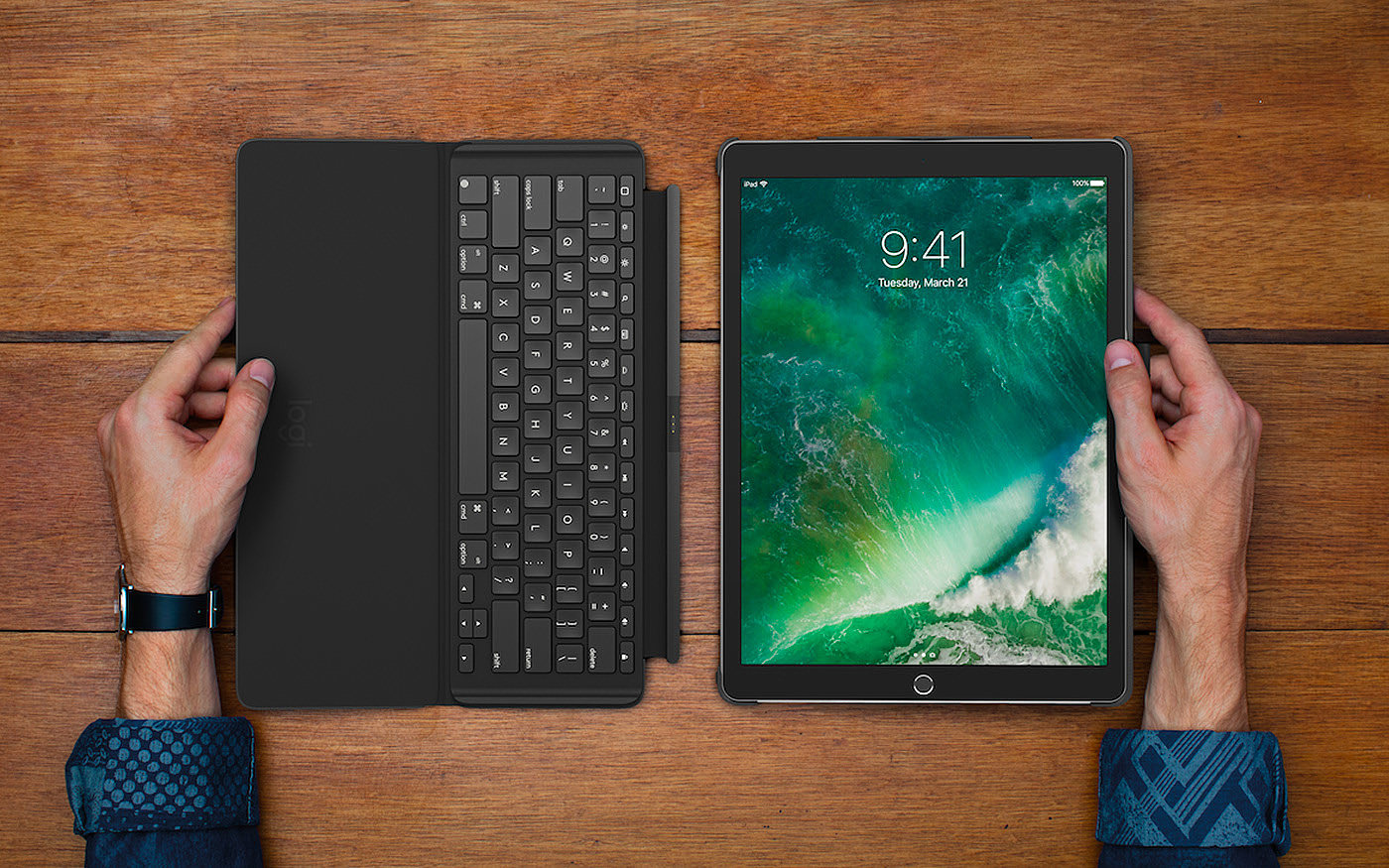 Product rendering，keyboard，Bracket，iPad Pro，
