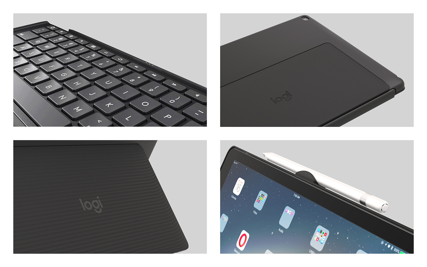 Product rendering，keyboard，Bracket，iPad Pro，