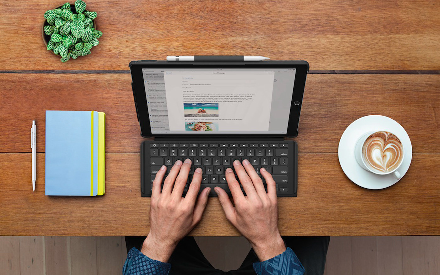 Product rendering，keyboard，Bracket，iPad Pro，