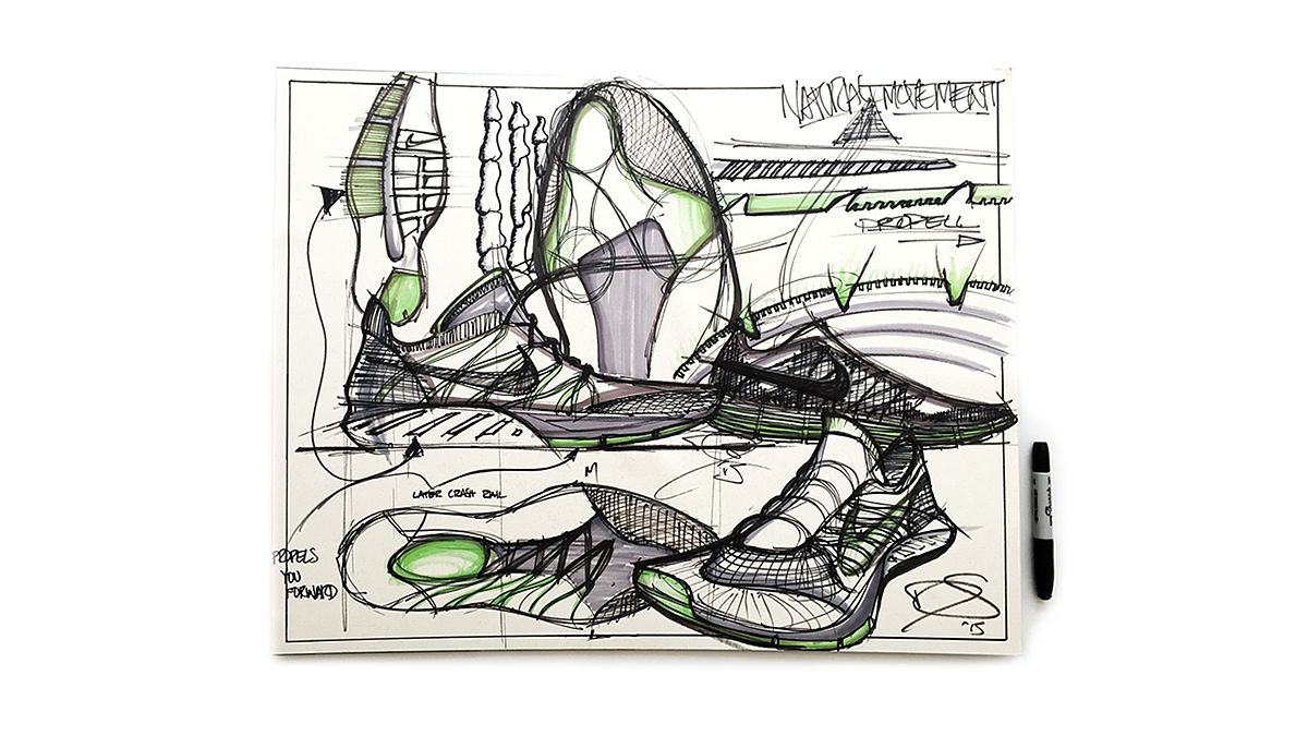 footwear design ，Running shoes，Basketball shoes，sketch，
