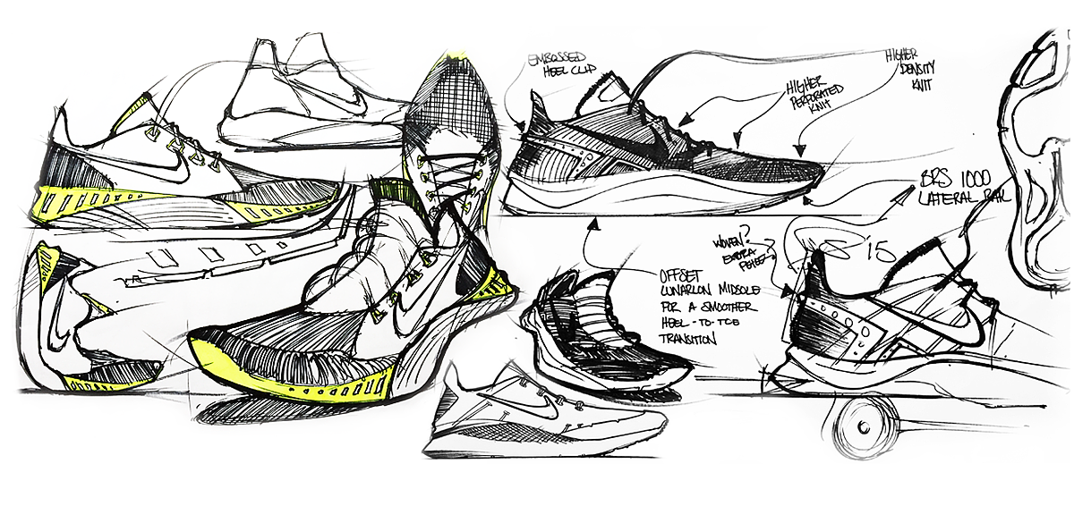 footwear design ，Running shoes，Basketball shoes，sketch，