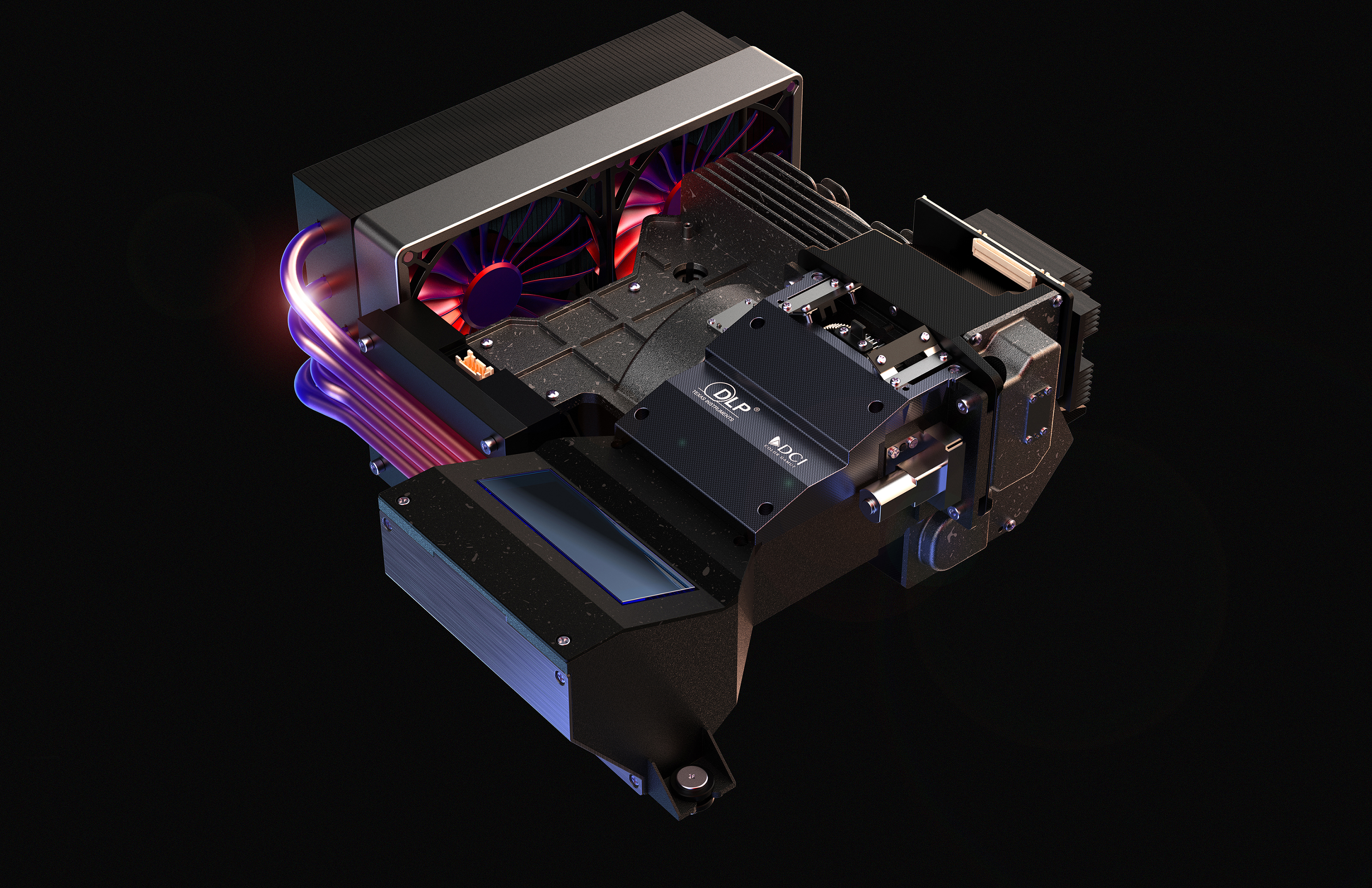 industrial design，product design，structure，visual impact ，Projector，Render，