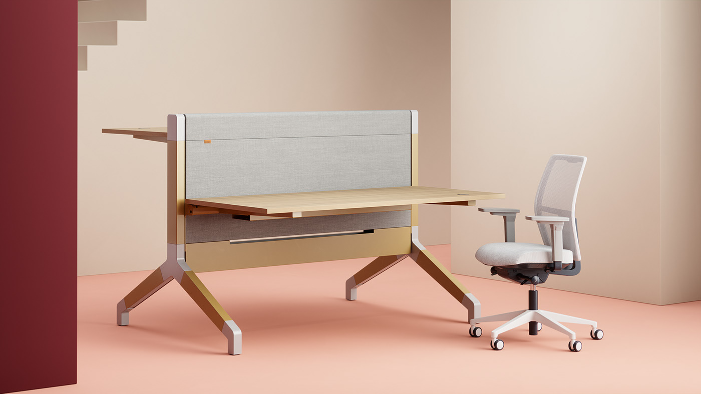 cgi，Table，Desk lamp，chair，