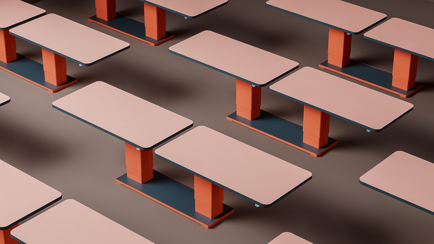 cgi，Table，Desk lamp，chair，