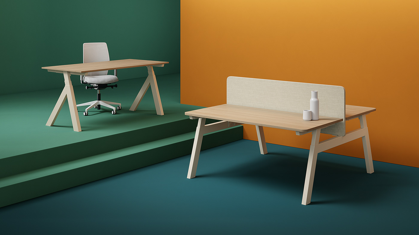 cgi，Table，Desk lamp，chair，