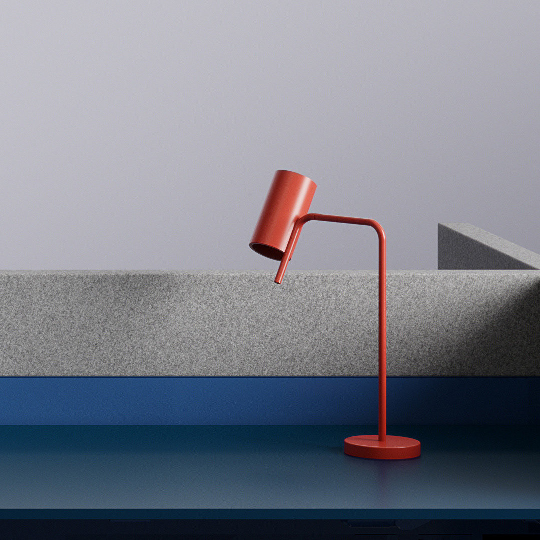cgi，Table，Desk lamp，chair，