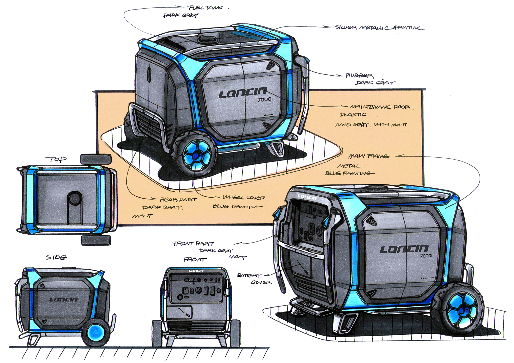 alternator，Tools and equipment，Appearance modeling，Appearance design，