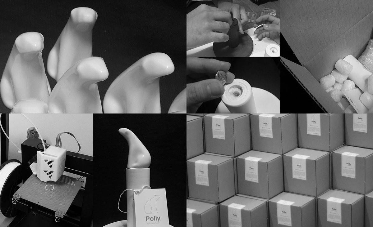 Polly，Tissue rack，white，