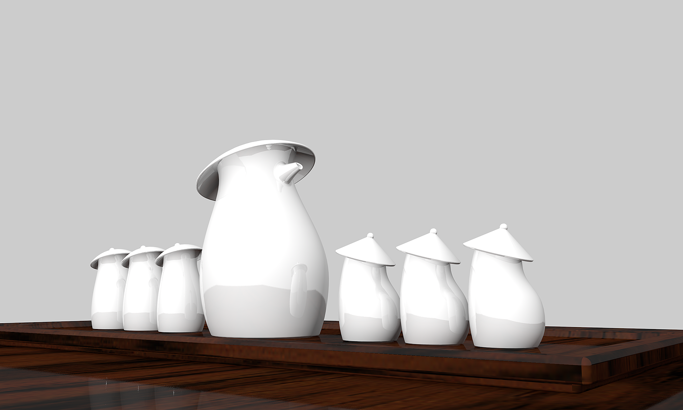 mouse，tea set，Gengzi rat year，Cultural creation，
