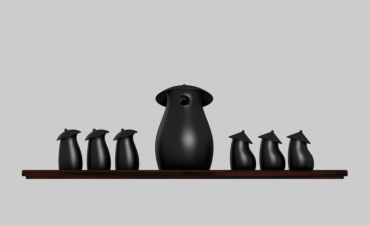 mouse，tea set，Gengzi rat year，Cultural creation，