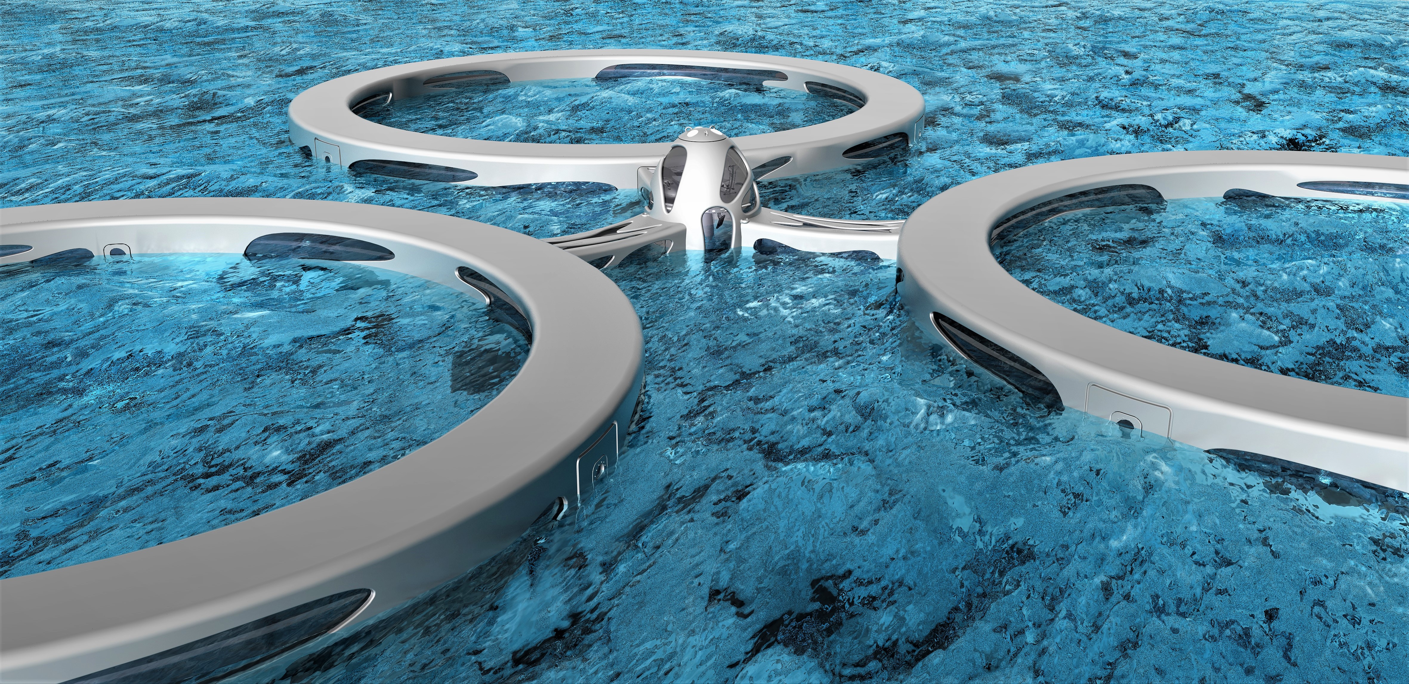 conceptual design，Aquaculture，modularization，Marine resources development，Scene rendering，Production equipment，