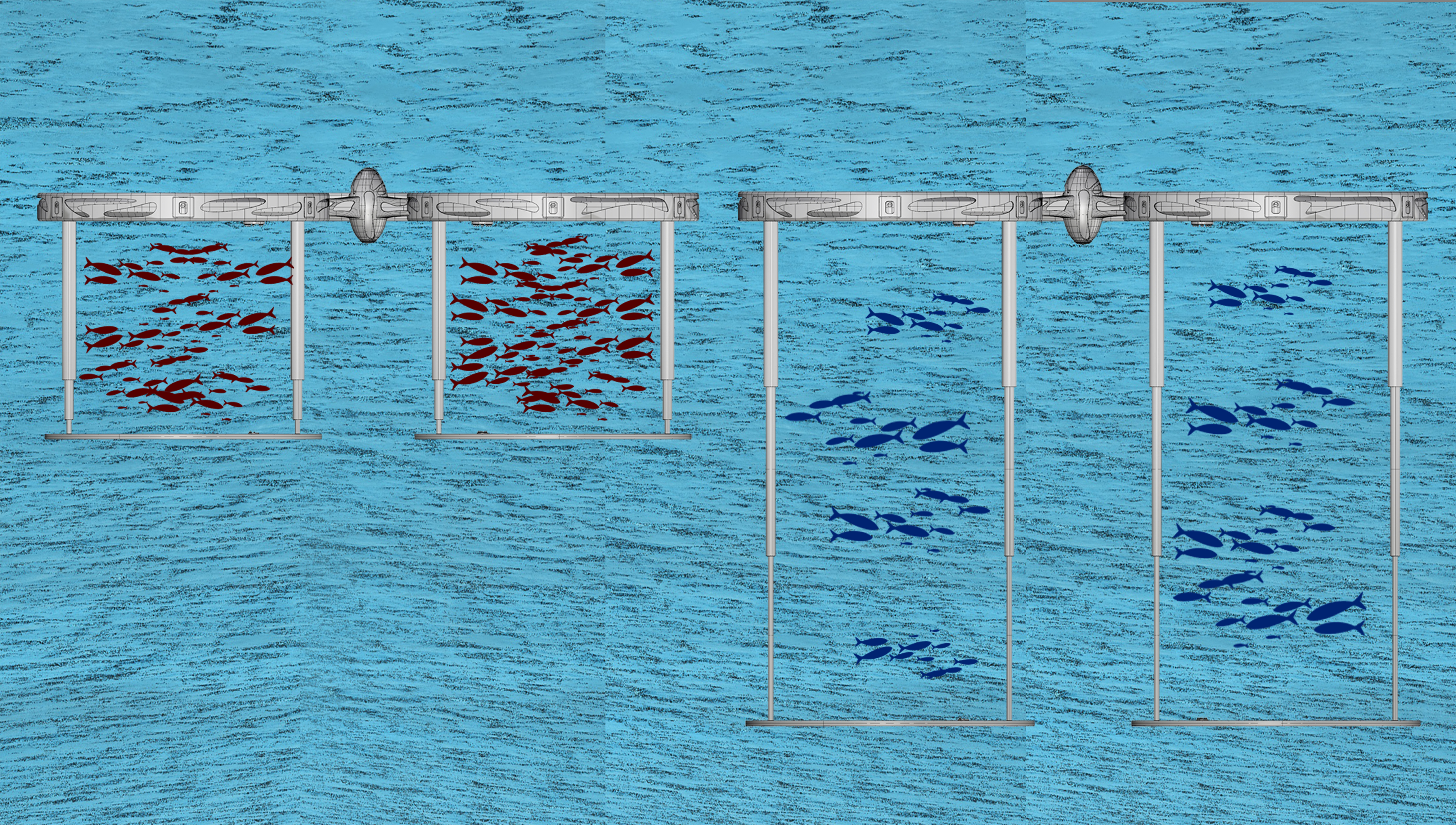 conceptual design，Aquaculture，modularization，Marine resources development，Scene rendering，Production equipment，