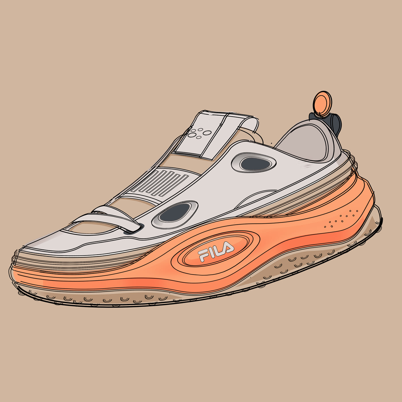 sneakers，footwear design ，sketch，