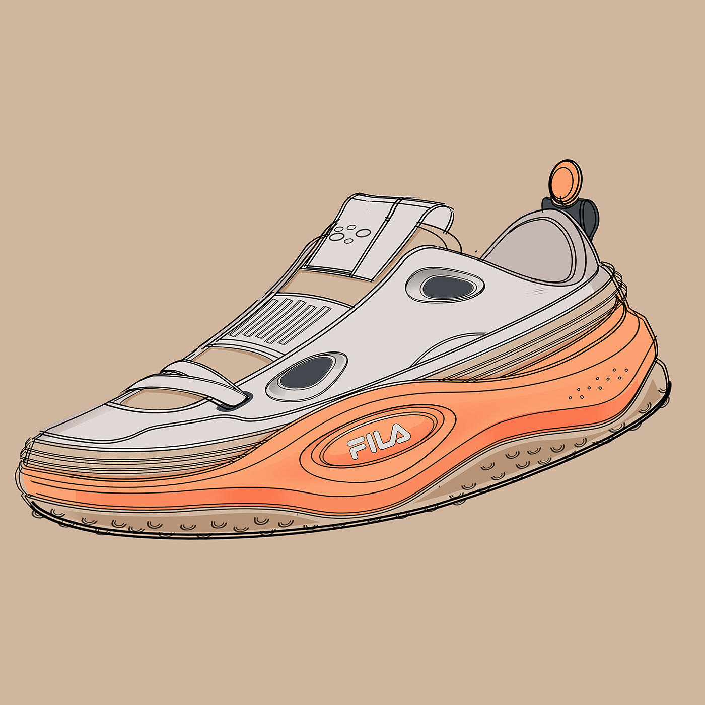 sneakers，footwear design ，sketch，