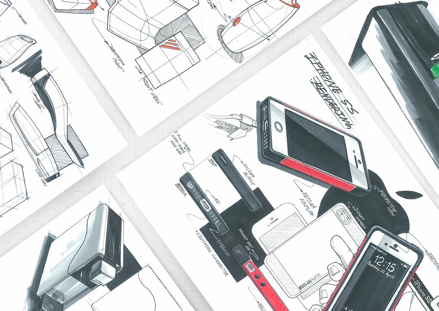 Hand drawn，sketch，industrial design，