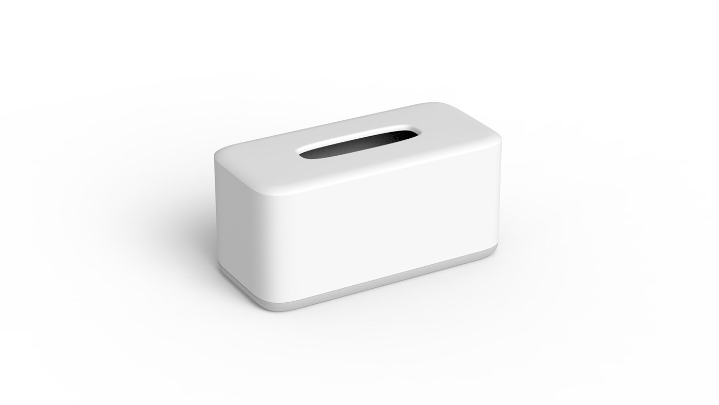simple，non-slip，Tissue box，white，kitchen，