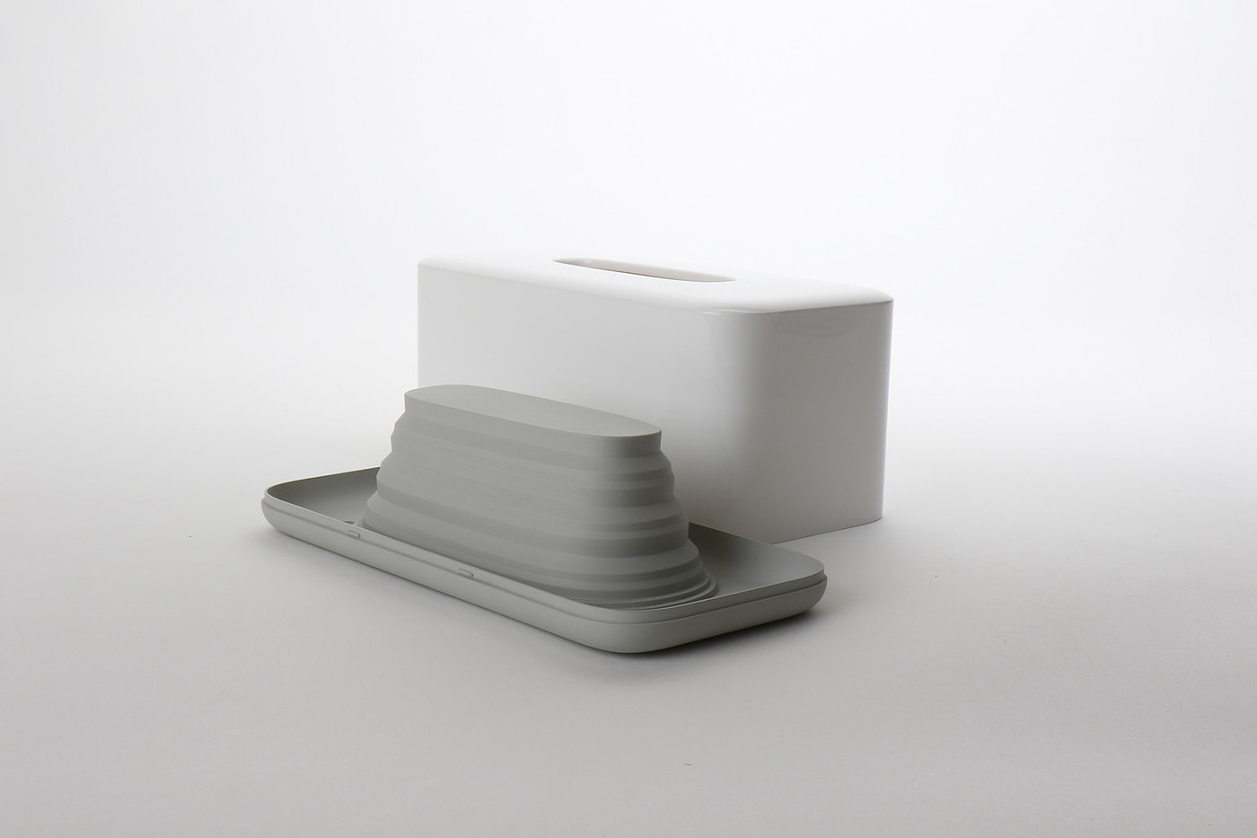 simple，non-slip，Tissue box，white，kitchen，