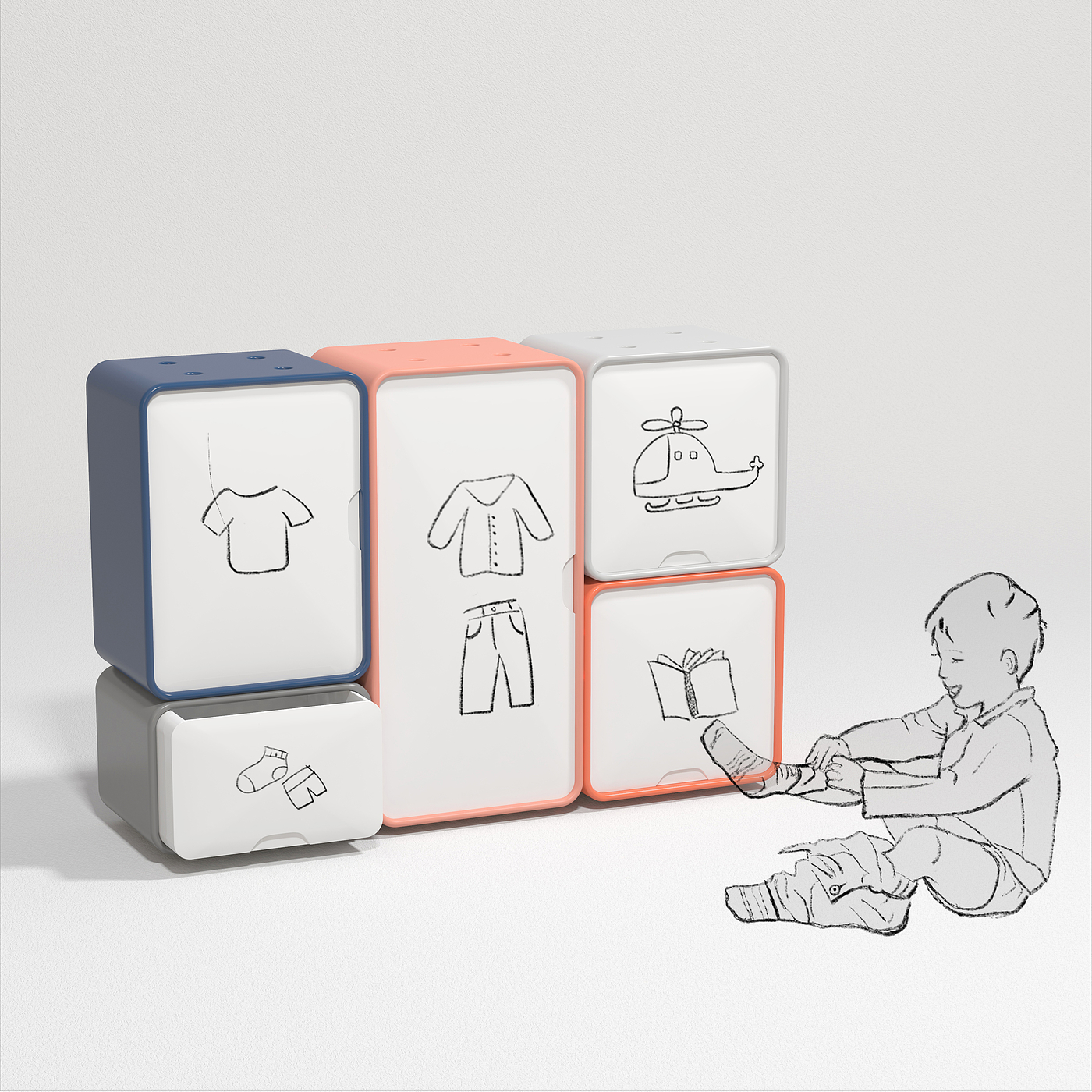 diy，children，Storage cabinets，Storage cabinet，