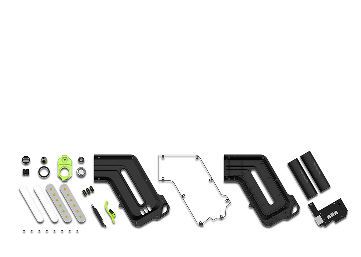 Reprint，industrial design，Flashlight，Emergency mobile power supply，Outdoor floodlight，Warning light，Emergency window breaking hammer，