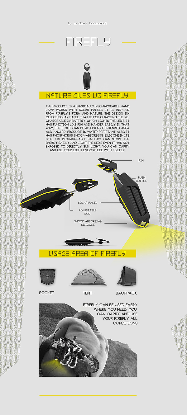 outdoors，solar energy，Hand held lamp，Portable，bionics，