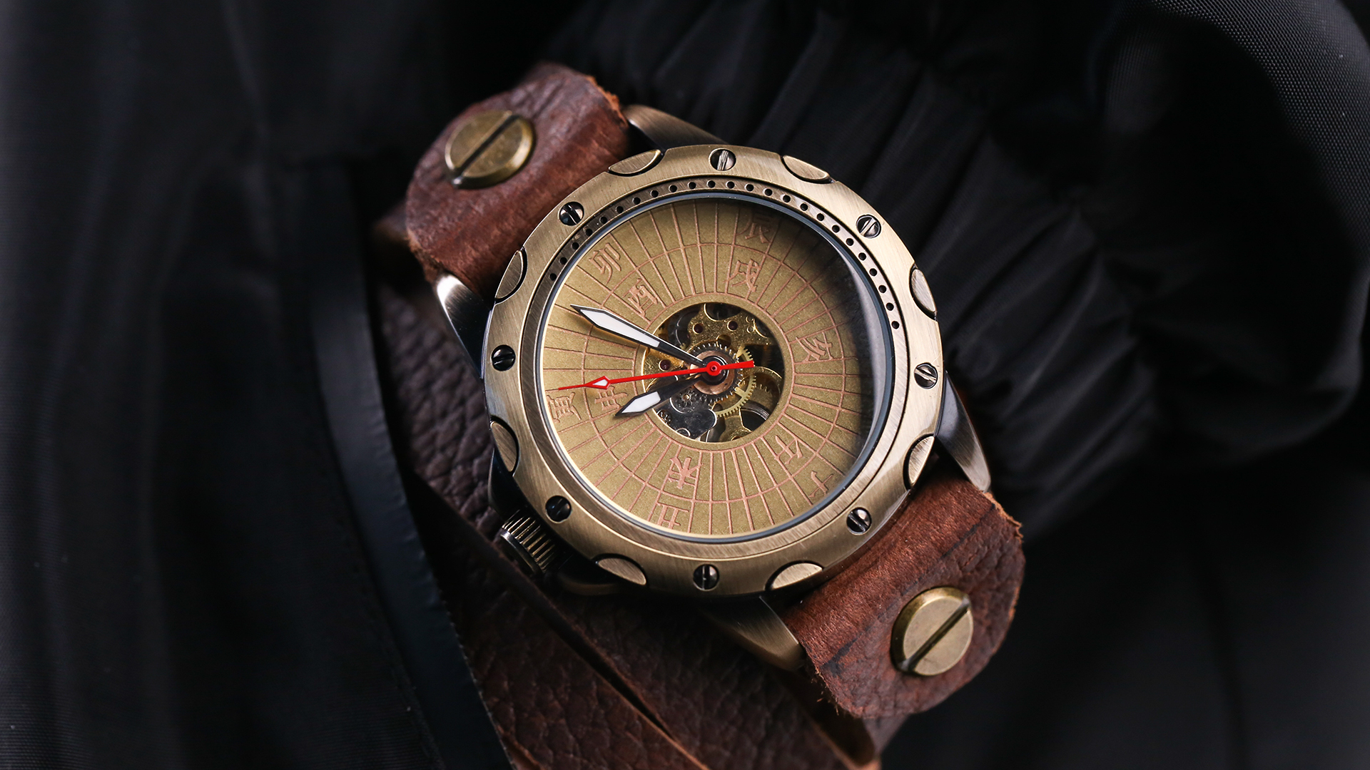 original，Wrist watch，Retro，sundial，National style，Punk，Chinese style，