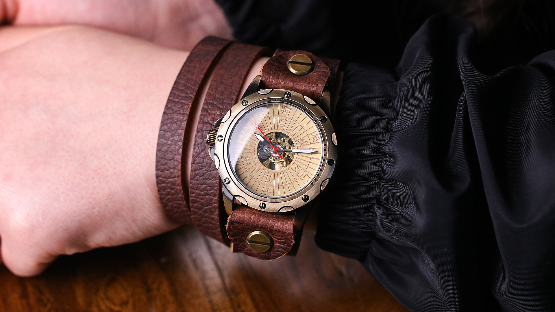 original，Wrist watch，Retro，sundial，National style，Punk，Chinese style，