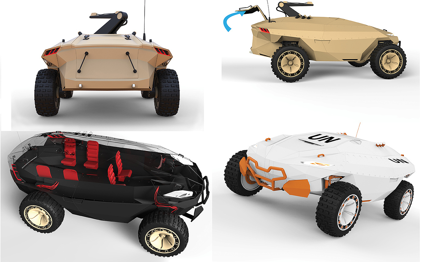 industrial design，intelligence，Heavy vehicle design，Concept car design，Design effect drawing，