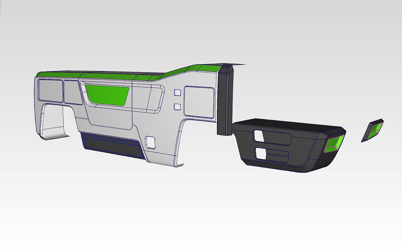 industrial design，Heavy vehicle，science and technology，conceptual design，Design effect drawing，