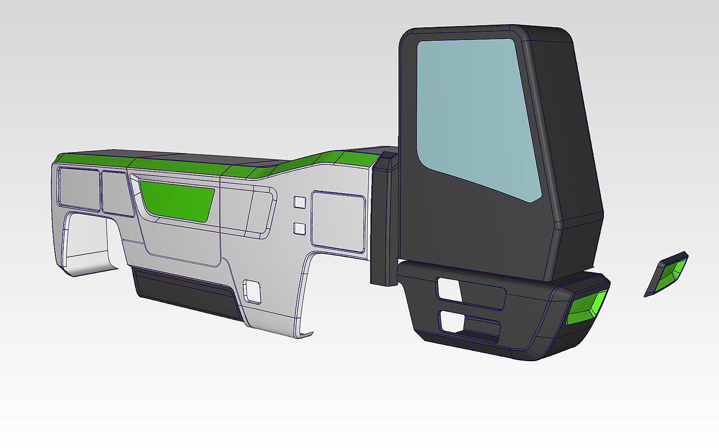 industrial design，Heavy vehicle，science and technology，conceptual design，Design effect drawing，