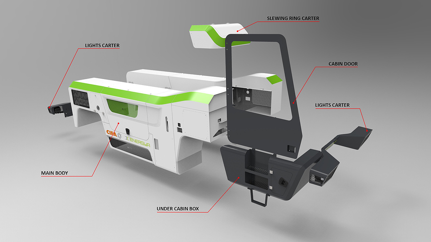 industrial design，Heavy vehicle，science and technology，conceptual design，Design effect drawing，