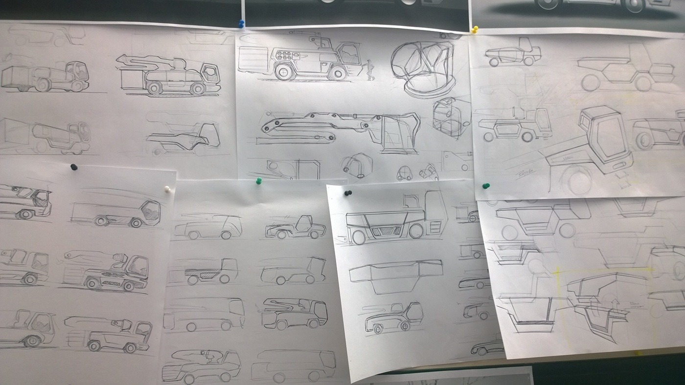 industrial design，Heavy vehicle，science and technology，conceptual design，Design effect drawing，