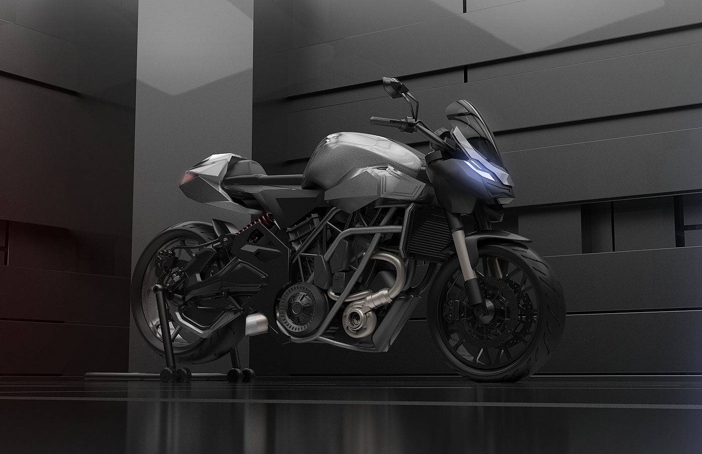 industrial design，science and technology，conceptual design，motorcycle，design sketch，