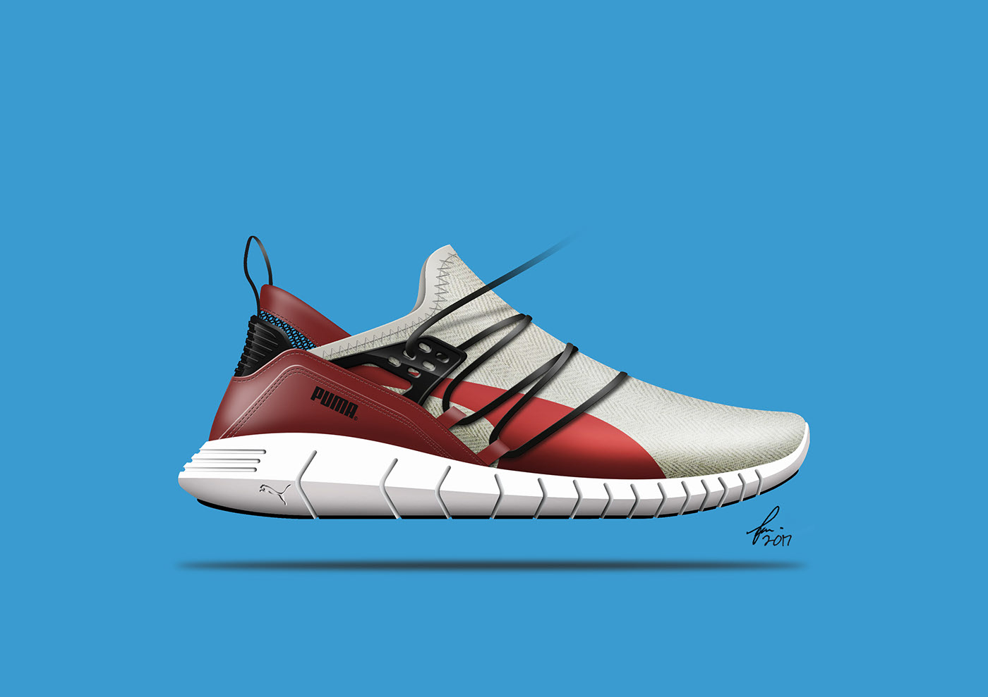 footwear design ，Hand drawn，2d rendering，concept，