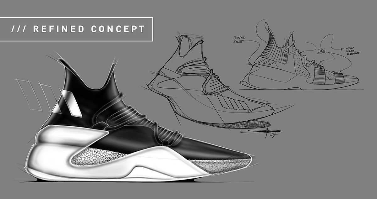 fashion，conceptual design，adidas，Adidas，Basketball shoes，Outdoor sports，