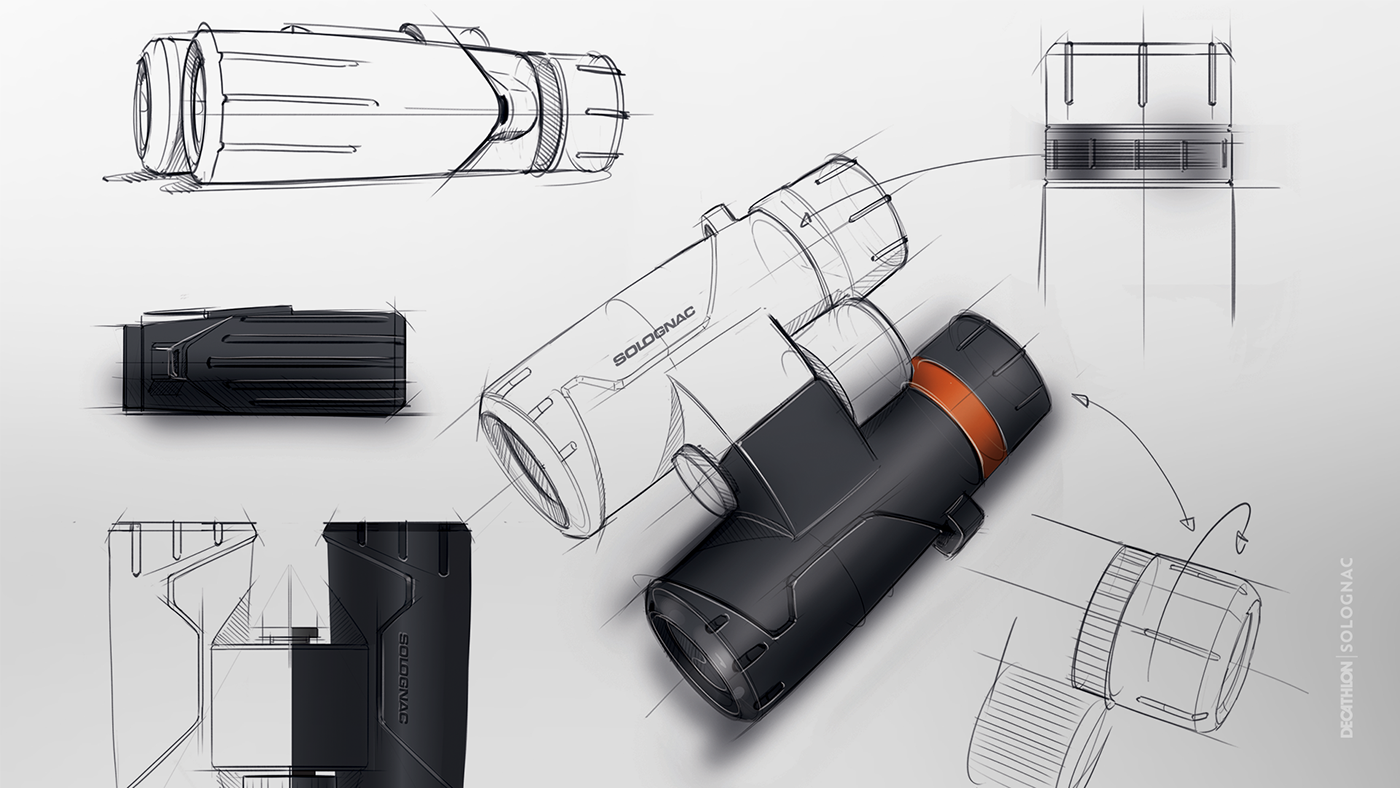 telescope，Double barrel，black，Portable，