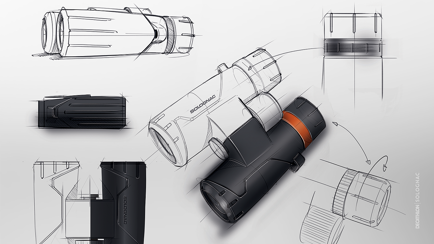 telescope，Double barrel，black，Portable，